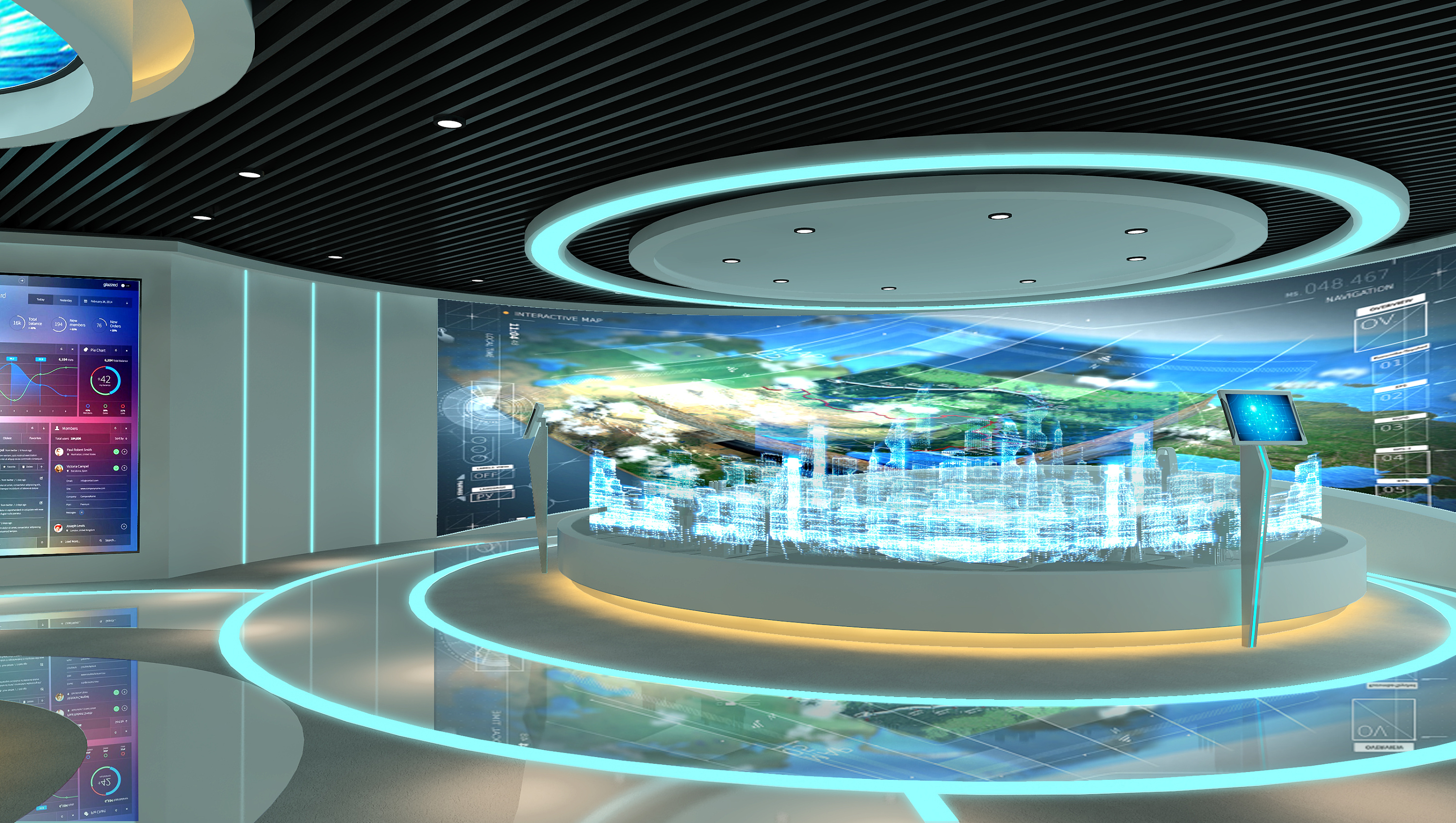 產(chǎn)業(yè)園孵化器數(shù)字展廳